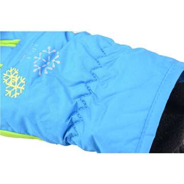 AMYIPO Kids Winter Snow Ski Gloves Children Snowboard Gloves for Boys Girls (Blue-3, 6-7 Years)