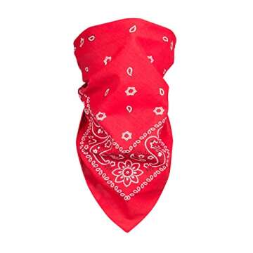 Levi's Men's 100% Cotton Multi-purpose Bandana Gift Sets – Headband, Wrap, Protective Coverage, Red, Pack 3