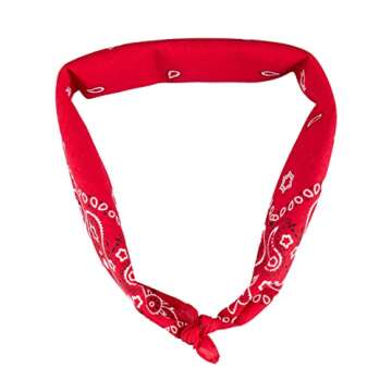 Levi's Men's 100% Cotton Multi-purpose Bandana Gift Sets – Headband, Wrap, Protective Coverage, Red, Pack 3