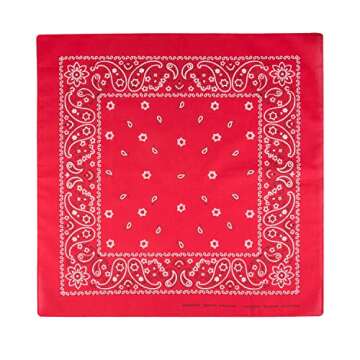 Levi's Men's 100% Cotton Multi-purpose Bandana Gift Sets – Headband, Wrap, Protective Coverage, Red, Pack 3