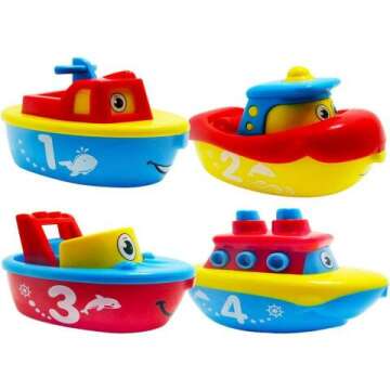 Magnetic Bath Boat Set for Kids - Fun Learning Toys