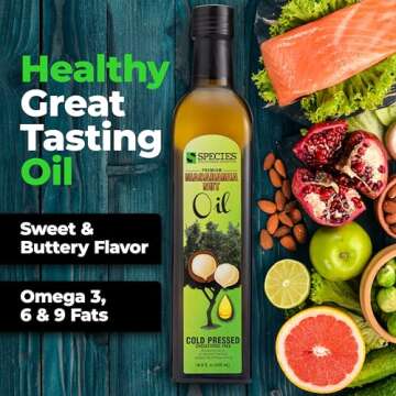 Species Nutrition Macadamia Nut Oil, Healthy Cooking Oil for Stir Fry, Sweet, Buttery, Great Tasting...
