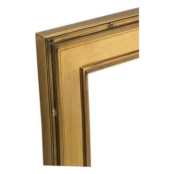 Museum Plein Aire Ornate Picture Frame - 8x10, Gold Leaf Oil Painting Frames | Hand Leafed High-End Antique Style Frames | Open Back Frames with No Glass or Backing