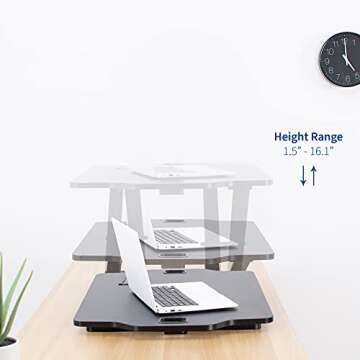 VIVO 27 inch Adjustable Standing Desk Converter for Home Office