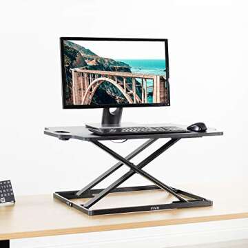 VIVO 27 inch Adjustable Standing Desk Converter for Home Office
