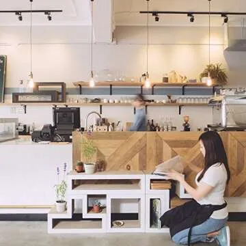 KATRIS Bundle of 5 Blocks | Modular | Multi-Functional | Cat Tree Condo Furniture System Pre-Attached White Mono Covers