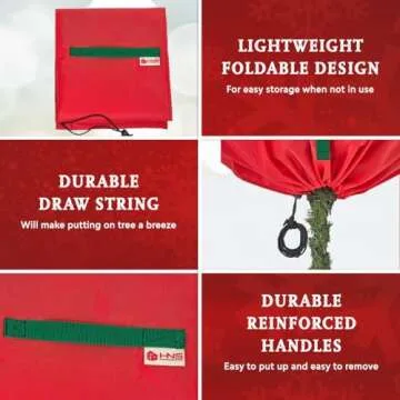 Upright Christmas Tree Storage Bag for Easy Holiday Organization