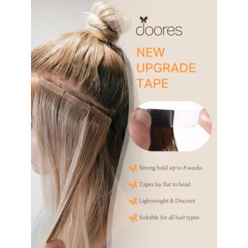 DOORES 18 Inch Tape-in Remy Human Hair Extensions