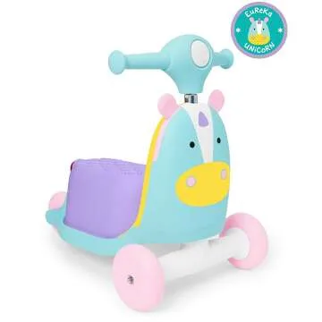 Skip Hop 3-in-1 Push Walker & Scooter - Zoo Unicorn