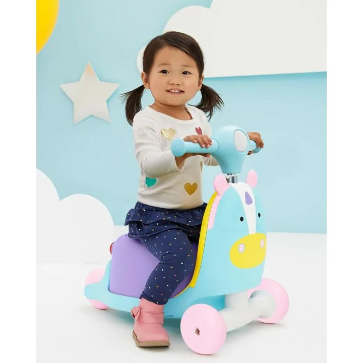 Skip Hop 3-in-1 Push Walker & Scooter - Zoo Unicorn