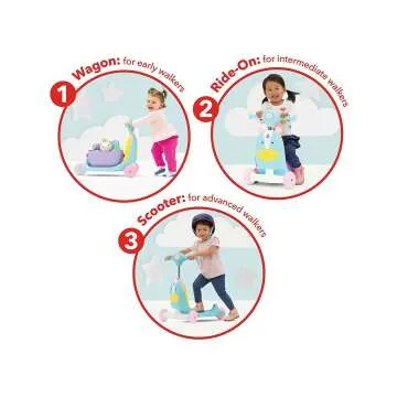 Skip Hop 3-in-1 Push Walker & Scooter - Zoo Unicorn