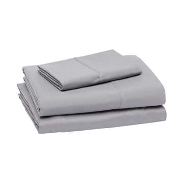 AmazonBasics Microfiber Sheet Set, Twin XL, Dark Grey