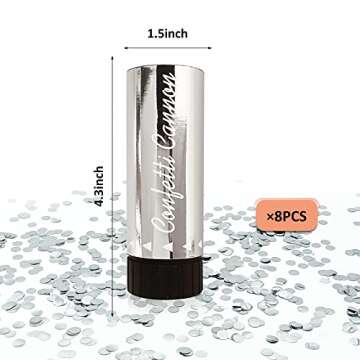 Confetti Poppers Cannons for Wedding Birthday Graduation Baby Shower Anniversary Christmas New Year'...