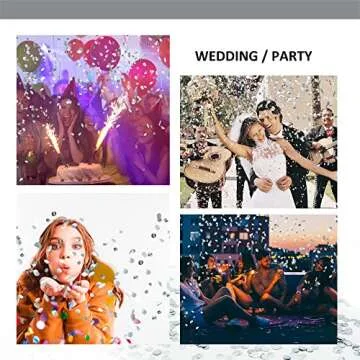 Confetti Poppers Cannons for Wedding Birthday Graduation Baby Shower Anniversary Christmas New Year's Kids Fun Party Supplies Decorations and Favors (Silver)