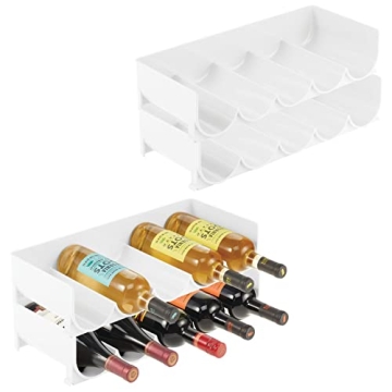 mDesign Stackable Water and Wine Bottle Holder Rack