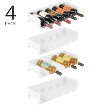 mDesign Stackable Water and Wine Bottle Holder Rack