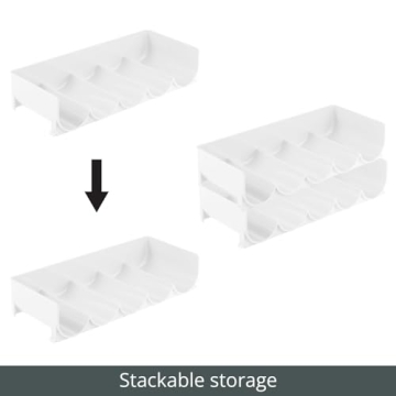 mDesign Stackable Water and Wine Bottle Holder Rack