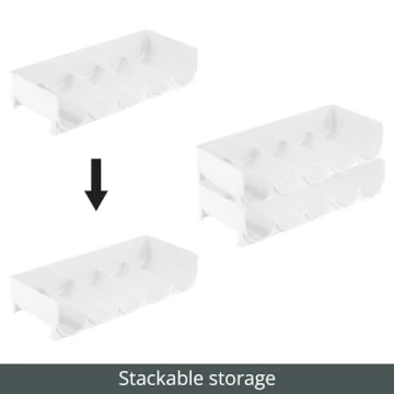 mDesign Stackable Water and Wine Bottle Holder Rack