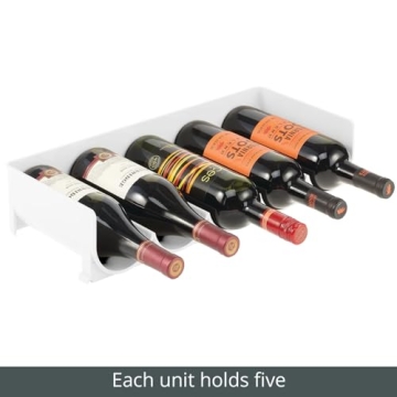 mDesign Stackable Water and Wine Bottle Holder Rack