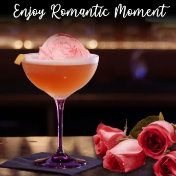 KooMall 3D Rose Ice Molds for Stunning Drinks