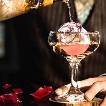 KooMall 3D Rose Ice Molds for Stunning Drinks