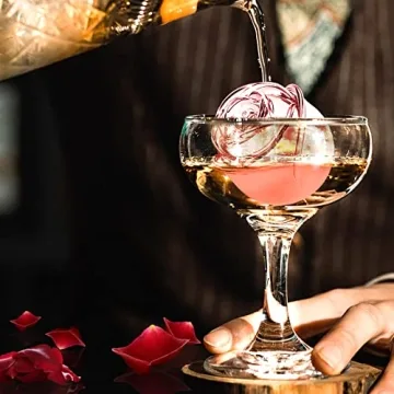 KooMall 3D Rose Ice Molds for Stunning Drinks