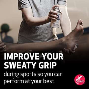 Cramer Firm Grip, Anti-Slip Grip Enhancer for Sweaty Hands & Activities Like Football, Tennis, Golf,...