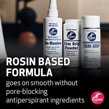 Cramer Firm Grip, Anti-Slip Grip Enhancer for Sweaty Hands & Activities Like Football, Tennis, Golf, Weightlifting, Pole Fitness & Gymnastics, Spray or Powder, 4 Ounce