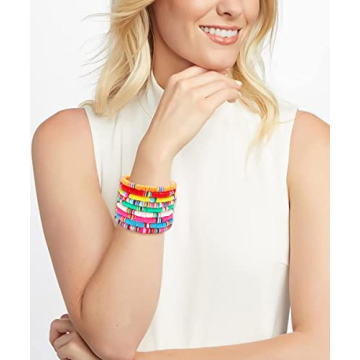 XOCARTIGE Surfer Heishi Bracelets - Colorful Layering Jewelry