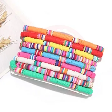 XOCARTIGE Surfer Heishi Bracelets - Colorful Layering Jewelry