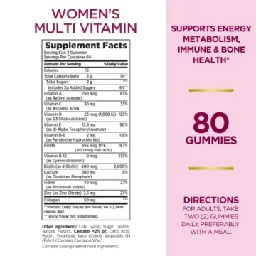 Nature's Bounty Women's Multivitamin Gummies 80 Count