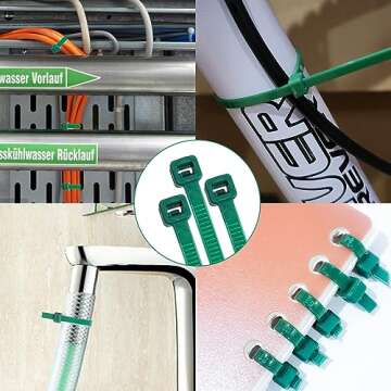 200PCS Nylon Zip Ties - Ultra Strong 8 Inch Cable Ties