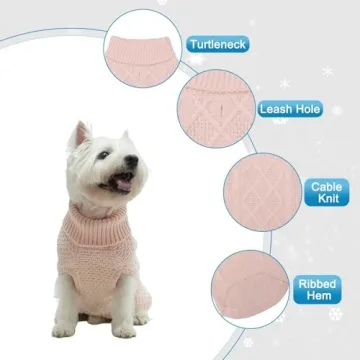 Mihachi Turtleneck Dog Sweater for Winter Comfort