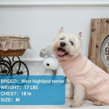 Mihachi Turtleneck Dog Sweater for Winter Comfort