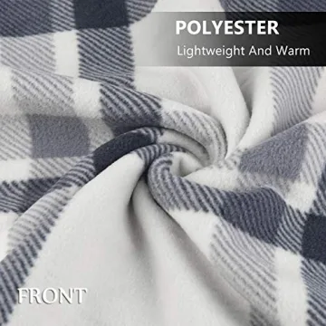 Cozy Forestfish Fleece Wearable Blanket in Plaid Design
