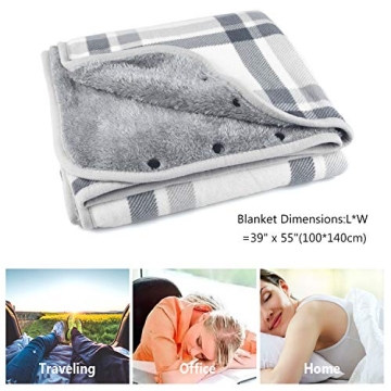 Cozy Forestfish Fleece Wearable Blanket in Plaid Design