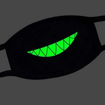 NUOLUX Unisex Mouth Face Mask Anti-Dust Teeth Luminous Anime Cosplay