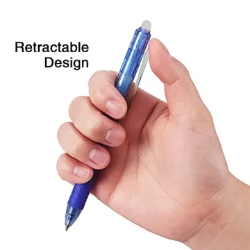 8 Pack Retractable Erasable Gel Pens Comfortable Grip and Colors