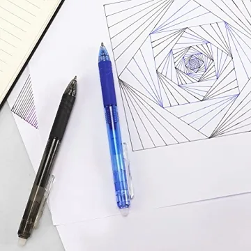 8 Pack Retractable Erasable Gel Pens Comfortable Grip and Colors