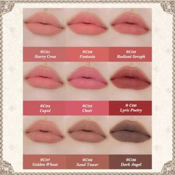 Flower Knows Little Angel Matte Lipstick,Super Soft & Ultra Silky Lip Stick,Long Lasting & Moisturiz...