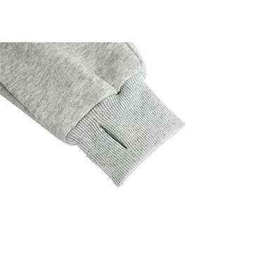 Girls' Hoodies Sweatshirts Half Zipper Pullover Crop Tops for Teen Girls Long Sleeve Sweater Thumb Hole Grey