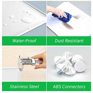 KOUSI Portable Storage Cubes with Doors, 14 x14 (12 Cube)-More Stable (add Metal Panel) Modular Bookshelf Units, Clothes Shelves, Room Organizer for Cubby Cube