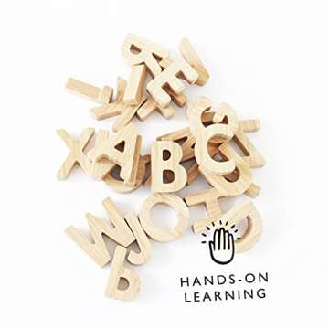 Wee Gallery Bamboo Alphabet Blocks - Perfect Educational Toy