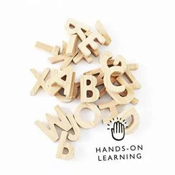 Wee Gallery Bamboo Alphabet Blocks - Perfect Educational Toy