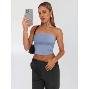 Trendy Queen Women's 3 Pack Stylish Tube Tops