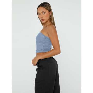 Trendy Queen Women's 3 Pack Stylish Tube Tops