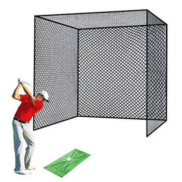 Tongmo Golf Cage Net - 10x10x10ft, Golf Hitting Net and Personal Driving Range for Indoor and Outdoo...