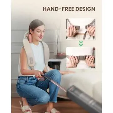 Heycool Cordless Neck Massager with Heat - Shiatsu Relief