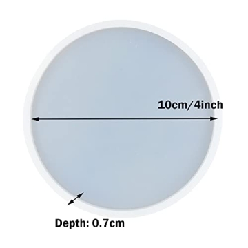 5Pcs Round Silicone Mold for DIY Epoxy Crafts