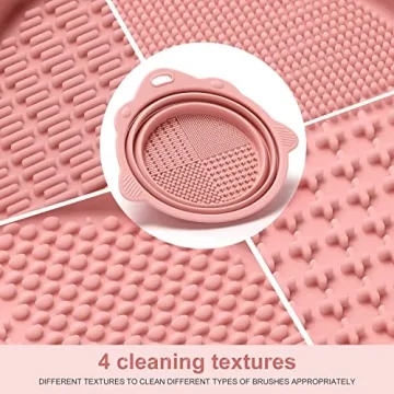 Foldable Silicone Makeup Brush Cleaner Bowl - Portable & Eco-Friendly